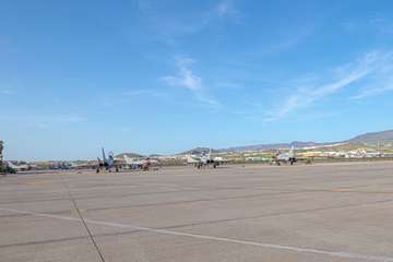 El Ejército del Aire pone a prueba sus capacidades en el cielo de Telde/Antonio Rico.